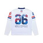 6PM Season NFL Layered Mesh Longsleeve White