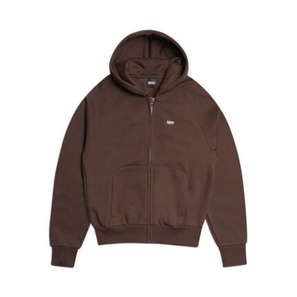 6pm season ZIP HOODIE CHOCOLATE BROWN