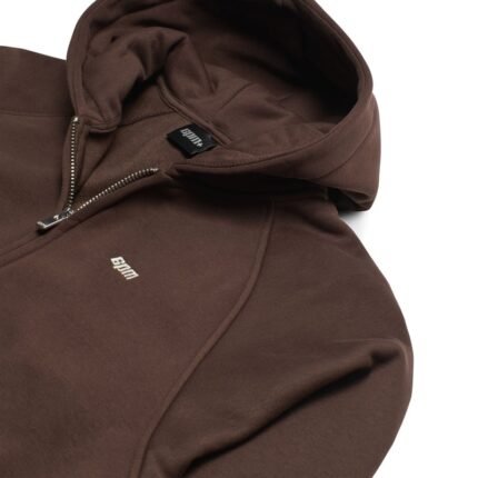 6pm season ZIP HOODIE CHOCOLATE BROWN1